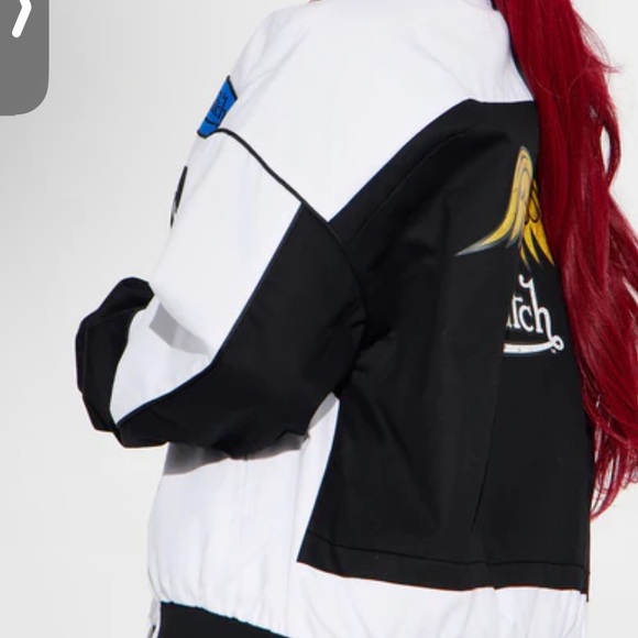 Von Dutch Women's Black and White Bomber Jacket - Picture 3 of 5